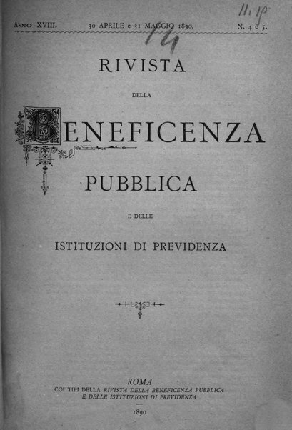 Rivista della beneficenza pubblica e delle istituzioni di previdenza