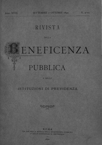 Rivista della beneficenza pubblica e delle istituzioni di previdenza