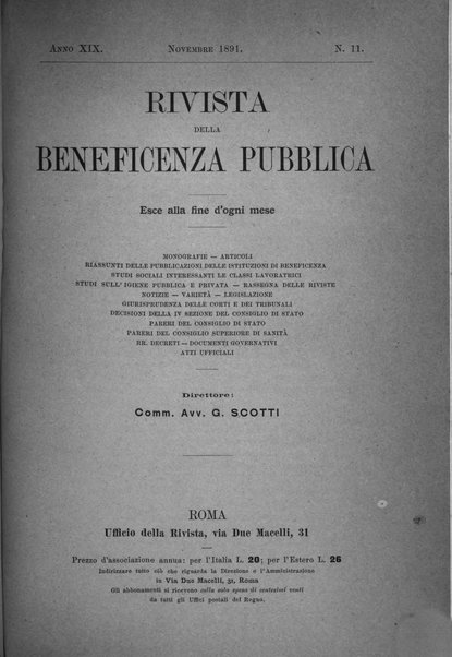 Rivista della beneficenza pubblica e delle istituzioni di previdenza