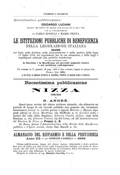 Rivista della beneficenza pubblica e delle istituzioni di previdenza