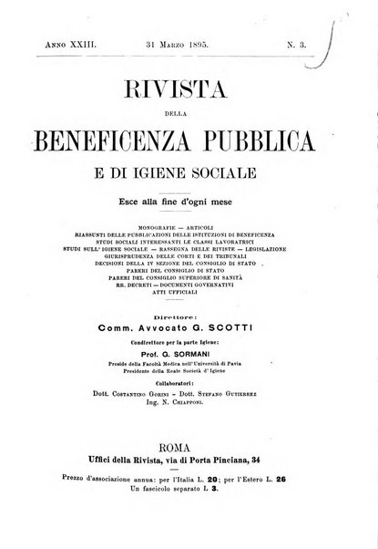 Rivista della beneficenza pubblica e delle istituzioni di previdenza