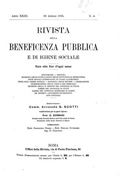 Rivista della beneficenza pubblica e delle istituzioni di previdenza