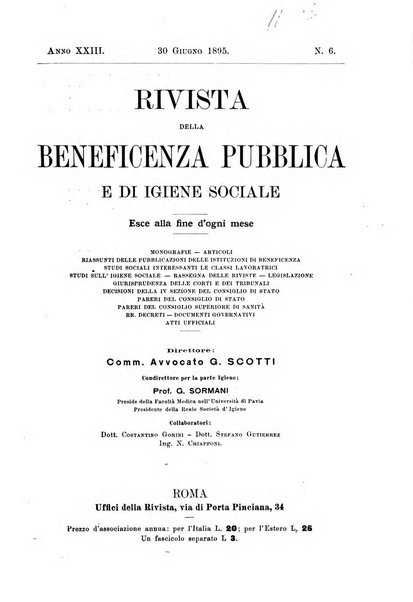 Rivista della beneficenza pubblica e delle istituzioni di previdenza