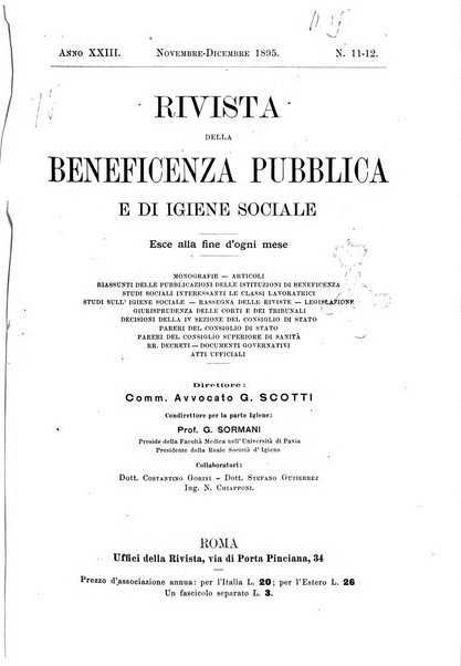 Rivista della beneficenza pubblica e delle istituzioni di previdenza