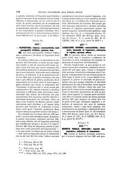 Il codice di procedura penale illustrato articolo per articolo ... secondo supplemento alla Rivista Penale