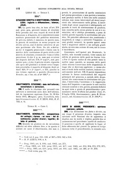 Il codice di procedura penale illustrato articolo per articolo ... secondo supplemento alla Rivista Penale