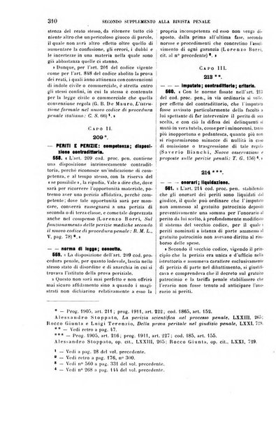 Il codice di procedura penale illustrato articolo per articolo ... secondo supplemento alla Rivista Penale