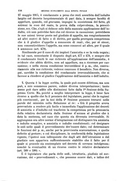 Il codice di procedura penale illustrato articolo per articolo ... secondo supplemento alla Rivista Penale