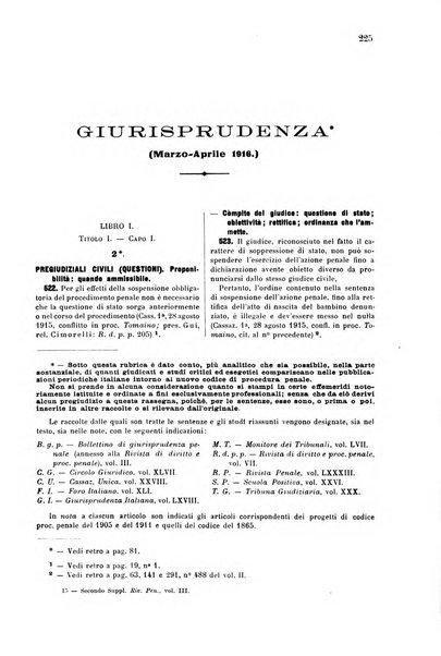 Il codice di procedura penale illustrato articolo per articolo ... secondo supplemento alla Rivista Penale