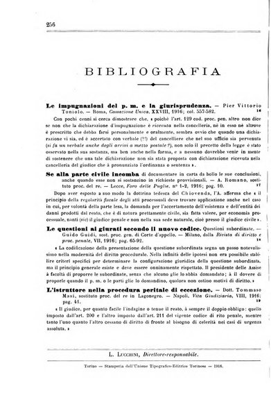 Il codice di procedura penale illustrato articolo per articolo ... secondo supplemento alla Rivista Penale