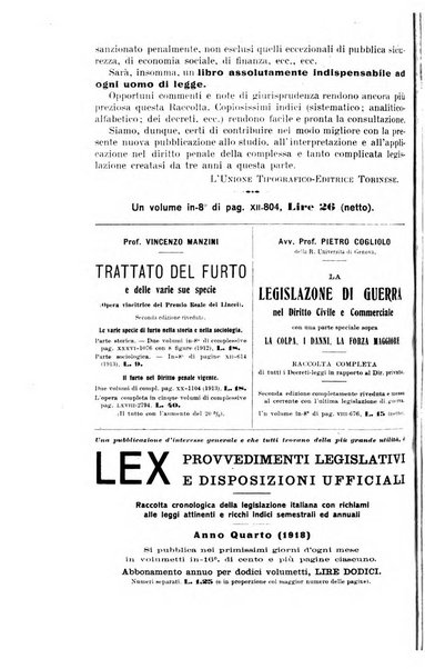 Il codice di procedura penale e i codici penali militari. Procedura secondo supplemento alla Rivista Penale