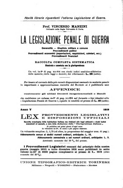 Il codice di procedura penale e i codici penali militari. Procedura secondo supplemento alla Rivista Penale