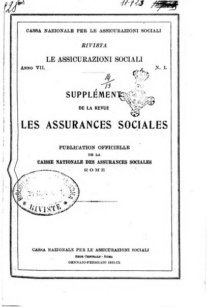 Les assurances sociales