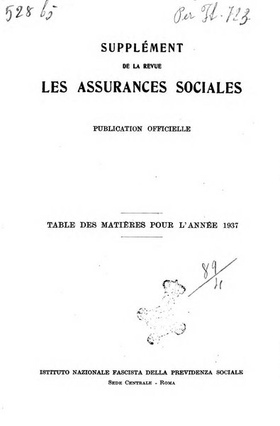 Les assurances sociales