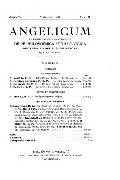 Angelicum periodicum trimestre