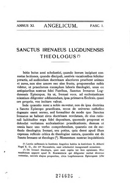 Angelicum periodicum trimestre