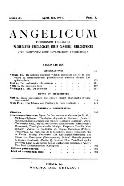 Angelicum periodicum trimestre