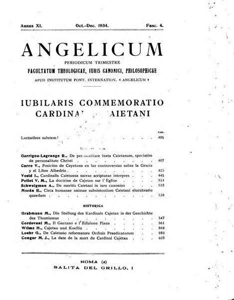 Angelicum periodicum trimestre