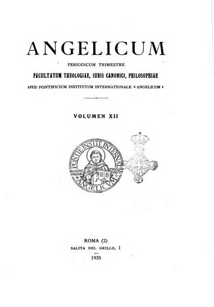 Angelicum periodicum trimestre