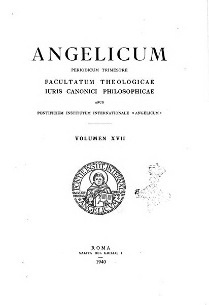 Angelicum periodicum trimestre