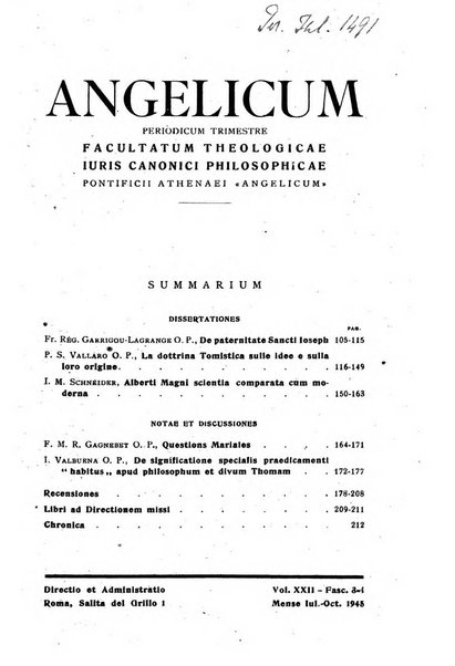 Angelicum periodicum trimestre