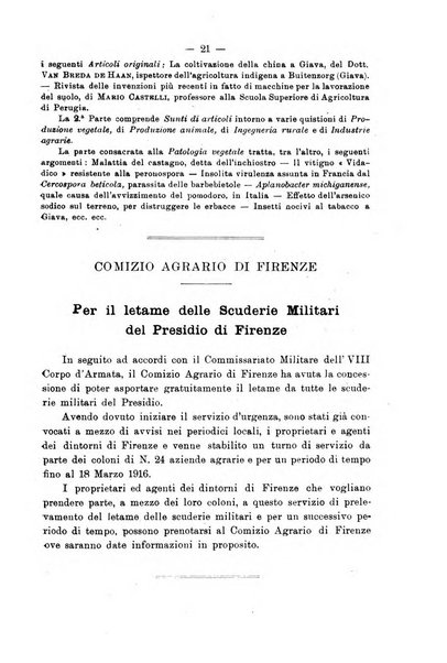 L'agricoltura toscana organo ufficiale per le principali istituzioni agrarie delle provincie di Firenze e di Arezzo