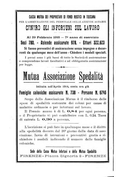 L'agricoltura toscana organo ufficiale per le principali istituzioni agrarie delle provincie di Firenze e di Arezzo