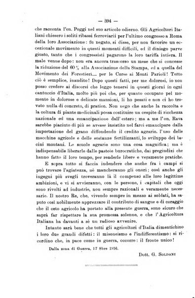 L'agricoltura toscana organo ufficiale per le principali istituzioni agrarie delle provincie di Firenze e di Arezzo