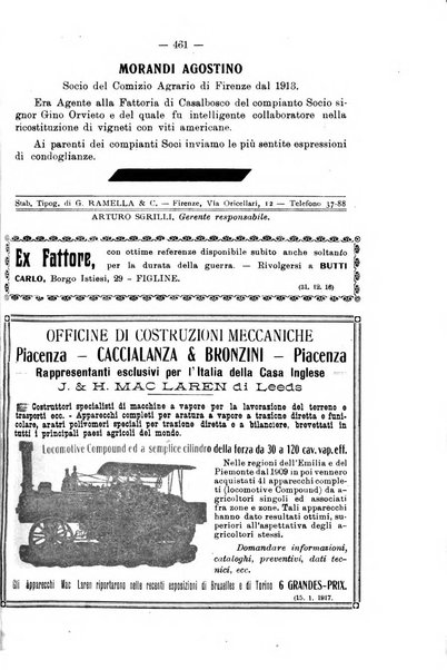 L'agricoltura toscana organo ufficiale per le principali istituzioni agrarie delle provincie di Firenze e di Arezzo