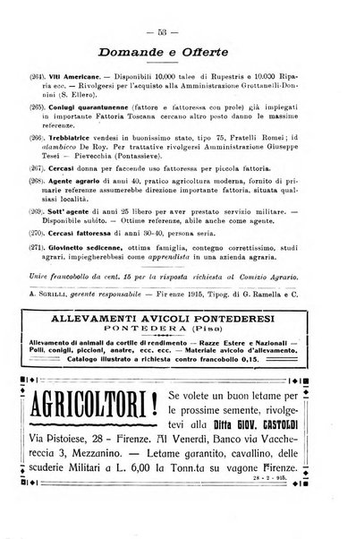 L'agricoltura toscana organo ufficiale per le principali istituzioni agrarie delle provincie di Firenze e di Arezzo