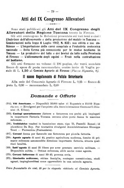 L'agricoltura toscana organo ufficiale per le principali istituzioni agrarie delle provincie di Firenze e di Arezzo