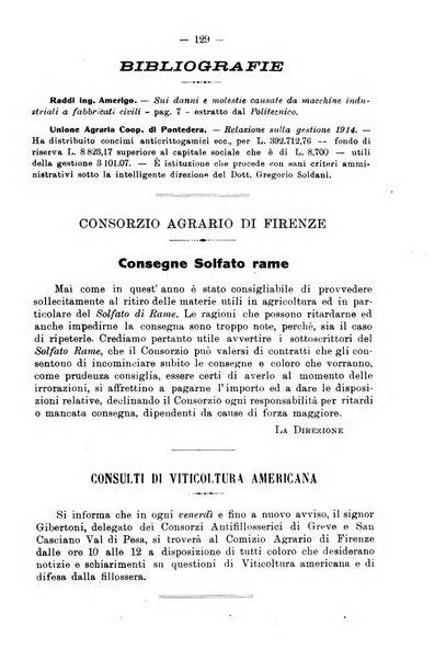 L'agricoltura toscana organo ufficiale per le principali istituzioni agrarie delle provincie di Firenze e di Arezzo