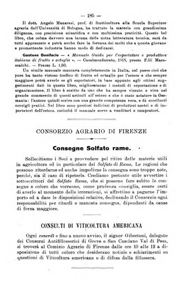 L'agricoltura toscana organo ufficiale per le principali istituzioni agrarie delle provincie di Firenze e di Arezzo