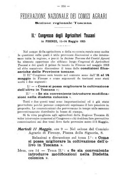 L'agricoltura toscana organo ufficiale per le principali istituzioni agrarie delle provincie di Firenze e di Arezzo