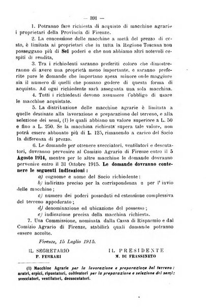 L'agricoltura toscana organo ufficiale per le principali istituzioni agrarie delle provincie di Firenze e di Arezzo