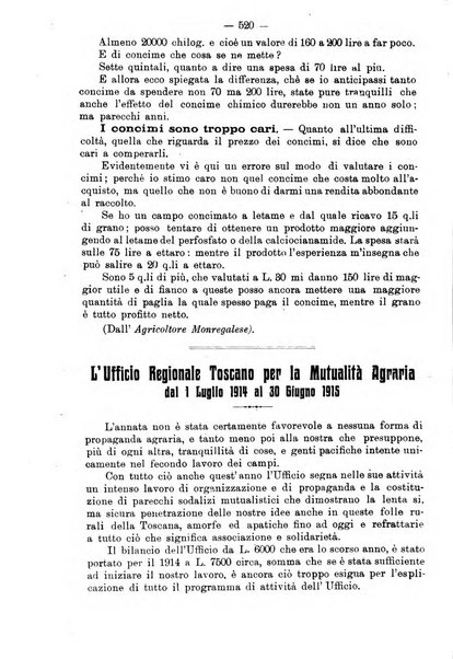 L'agricoltura toscana organo ufficiale per le principali istituzioni agrarie delle provincie di Firenze e di Arezzo