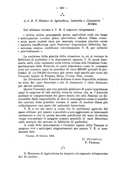 L'agricoltura toscana organo ufficiale per le principali istituzioni agrarie delle provincie di Firenze e di Arezzo