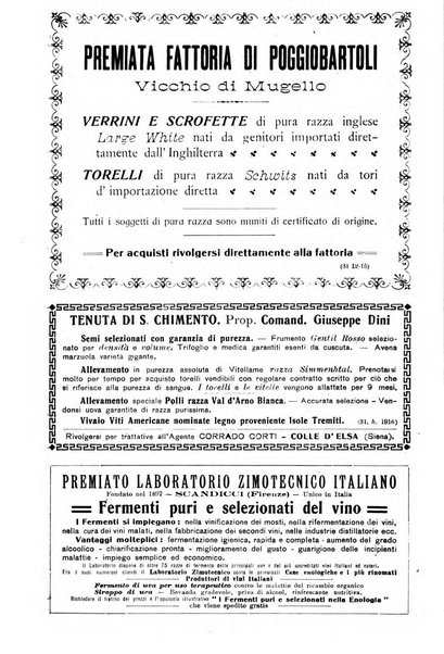 L'agricoltura toscana organo ufficiale per le principali istituzioni agrarie delle provincie di Firenze e di Arezzo