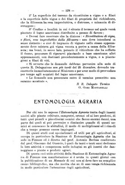 L'agricoltura toscana organo ufficiale per le principali istituzioni agrarie delle provincie di Firenze e di Arezzo