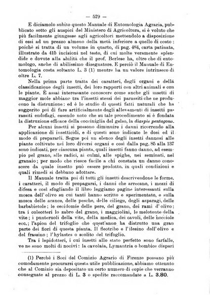 L'agricoltura toscana organo ufficiale per le principali istituzioni agrarie delle provincie di Firenze e di Arezzo