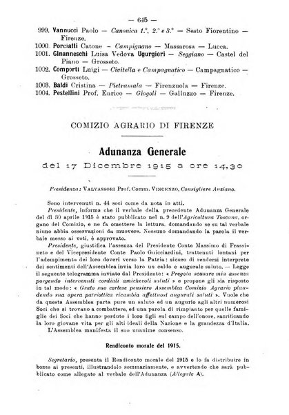 L'agricoltura toscana organo ufficiale per le principali istituzioni agrarie delle provincie di Firenze e di Arezzo