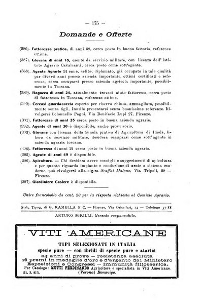 L'agricoltura toscana organo ufficiale per le principali istituzioni agrarie delle provincie di Firenze e di Arezzo