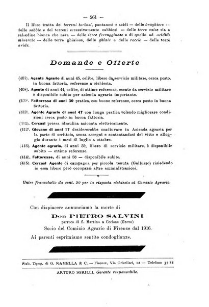 L'agricoltura toscana organo ufficiale per le principali istituzioni agrarie delle provincie di Firenze e di Arezzo