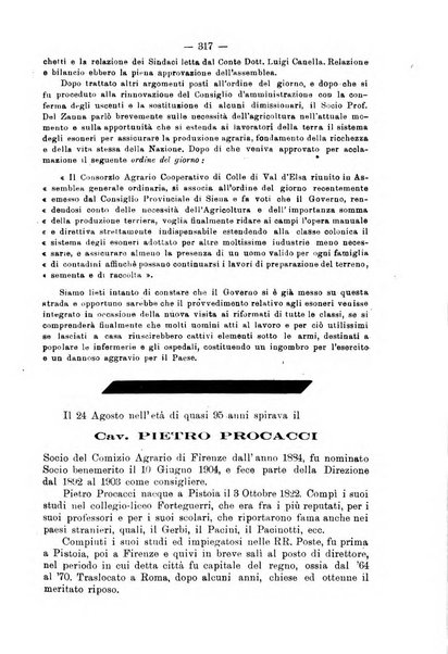 L'agricoltura toscana organo ufficiale per le principali istituzioni agrarie delle provincie di Firenze e di Arezzo