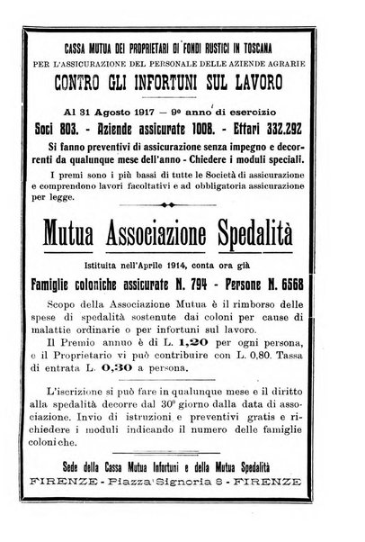 L'agricoltura toscana organo ufficiale per le principali istituzioni agrarie delle provincie di Firenze e di Arezzo