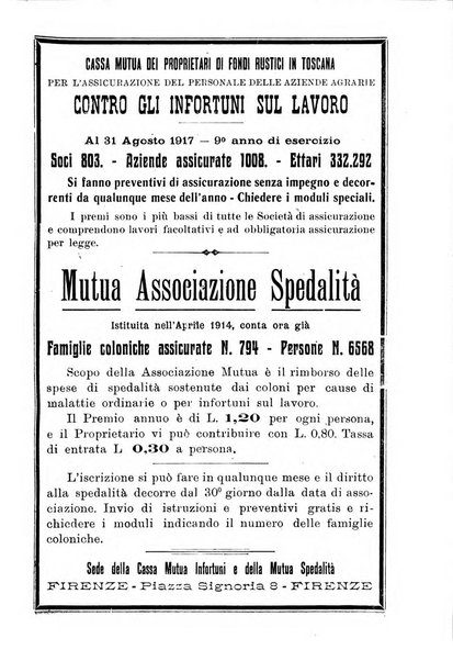 L'agricoltura toscana organo ufficiale per le principali istituzioni agrarie delle provincie di Firenze e di Arezzo