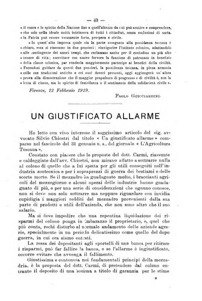 L'agricoltura toscana organo ufficiale per le principali istituzioni agrarie delle provincie di Firenze e di Arezzo