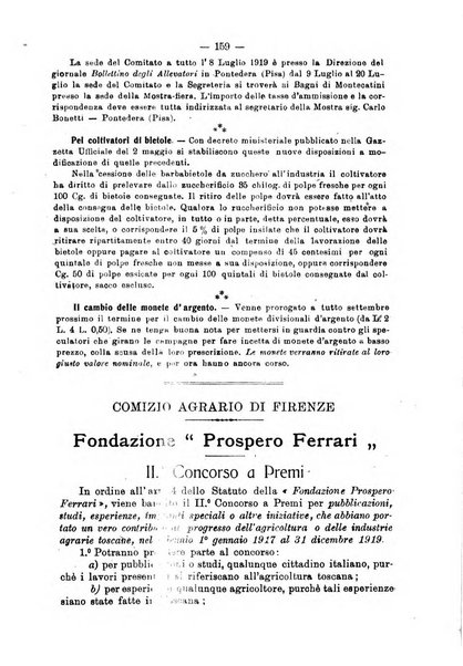 L'agricoltura toscana organo ufficiale per le principali istituzioni agrarie delle provincie di Firenze e di Arezzo