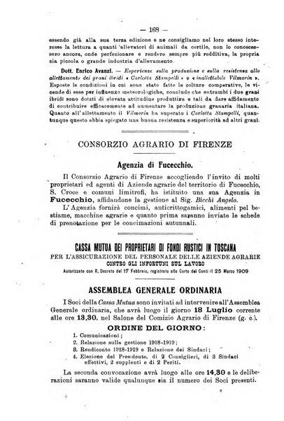 L'agricoltura toscana organo ufficiale per le principali istituzioni agrarie delle provincie di Firenze e di Arezzo