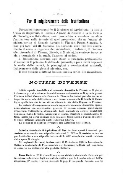 L'agricoltura toscana organo ufficiale per le principali istituzioni agrarie delle provincie di Firenze e di Arezzo